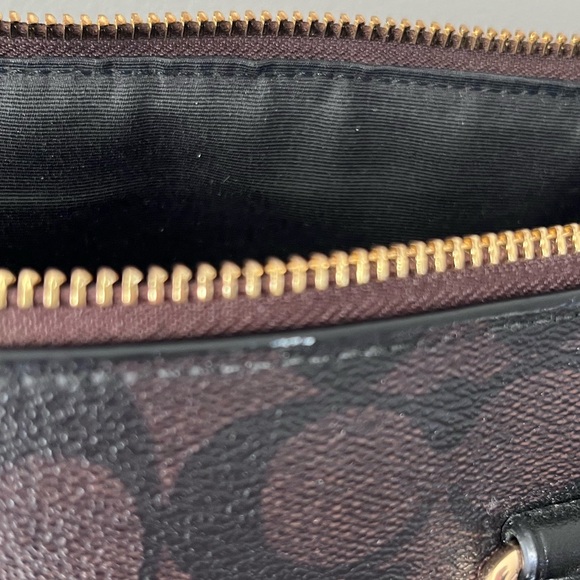 COACH outlet Tote Shoulder Bag 79609 Black Leather H5.5xW14.1xD3.1 In - Picture 11 of 12